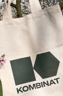 Bawełniano-konopna torba na zakupy z logo KOMBINAT