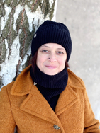 Hemp and cotton winter neck warmer - black