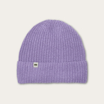 Hemp-cotton beanie with a small logo (lilac)
