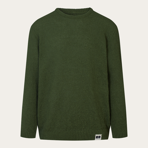 Hemp-cotton sweater - Olive