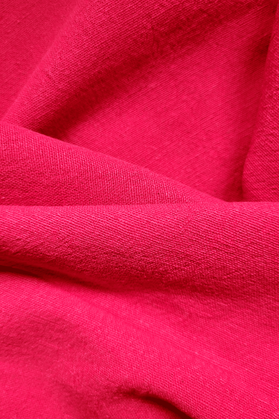 RED cotton-hemp fabric - FLAT weave (1 m)