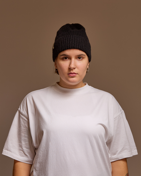Hemp-cotton beanie (black)