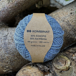 Polish Hemp yarn grayish blue 100 g
