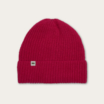 Hemp-cotton beanie with a small logo (fuchsia)