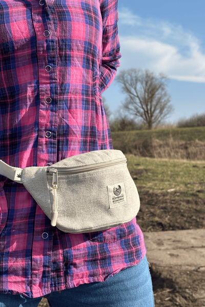 Cotton-hemp hip pack (green)