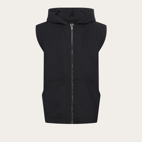 Hooded vest - black