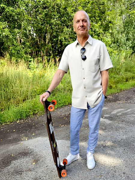 Short-sleeved cotton and hemp shirt, natural