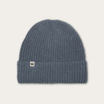 Hemp-cotton beanie with a small logo (gray)
