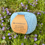 Włóczka konopno-bawełniana 100 g kolor błękitny