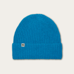 Hemp-cotton beanie with a small logo (turquoise)