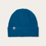 Hemp-cotton beanie with a small logo (petrol)