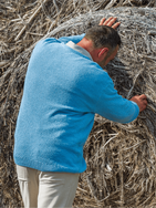Hemp-cotton sweater - blue