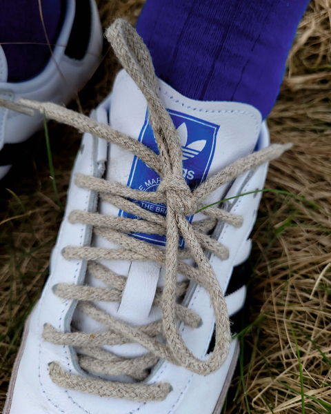 Hemp-cotton shoelaces (natural)