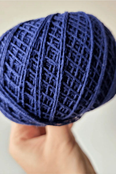 Hemp-cotton cordon (dark blue) - 100 g