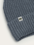 Hemp-cotton beanie with a small logo (gray)