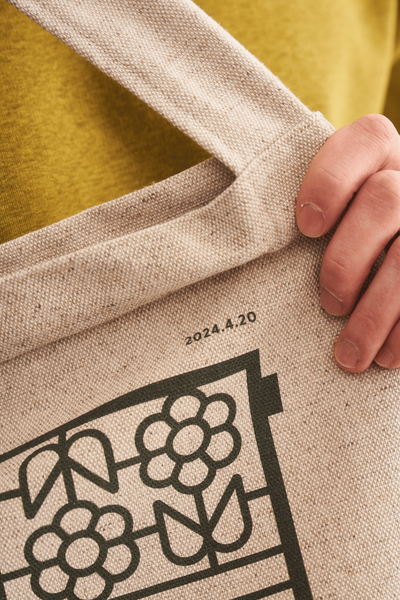 Cotton-hemp bag "ZIELENINA" - KOMBINAT x PTNS