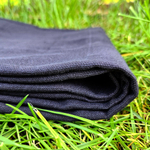 Cotton-hemp fabric BLACK – PANAMA weave (1 m)