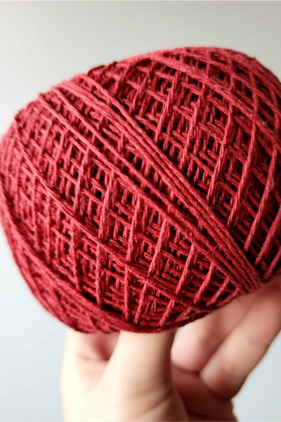 Hemp-cotton cordon (red) - 50 g