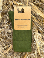 Hemp-cotton socks olive green