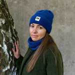 Neck warmer Polish Hemp - navy blue