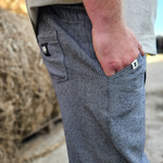 Cotton and hemp joggers, black melange