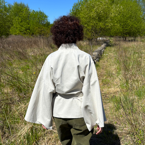 Kimono bawełniano-konopne naturalne