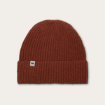 Hemp-cotton beanie with a small logo (brown)