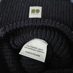 Hemp-cotton beanie with a small logo (black)