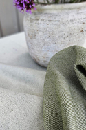Cotton-hemp fabric OLIVE – TWILL weave (1 m)