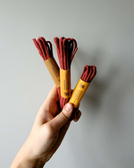Hemp-cotton shoelaces (brick)
