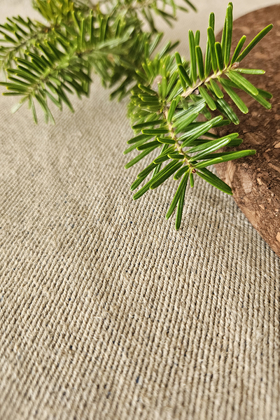 Tkanina konopno-bawełniana naturalna 50/50 - splot skośny jeans (2 m)