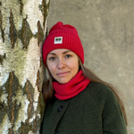 Neck warmer Polish Hemp - red