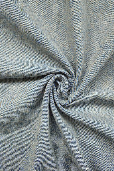 Tkanina konopno-bawełniana granatowy 50/50 - splot skośny jeans (1 m)