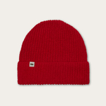 Hemp-cotton beanie with a small logo (red)