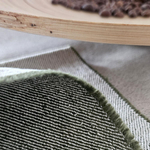 Cotton-hemp fabric OLIVE – TWILL weave (1 m)