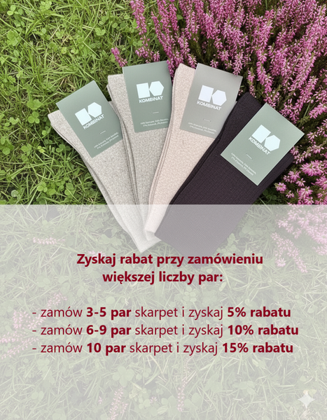 Skarpety konopno-bawełniane (naturalny)