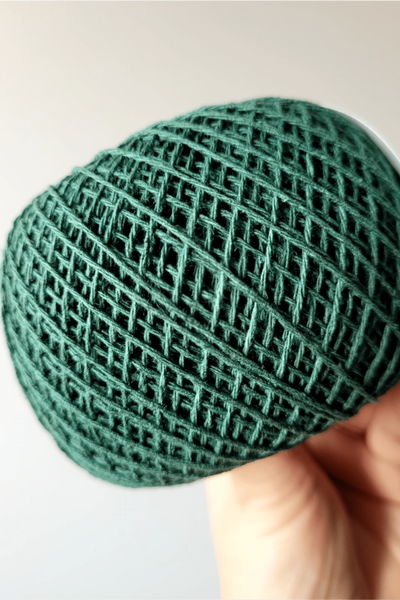 Hemp-cotton cordon (green) - 100 g