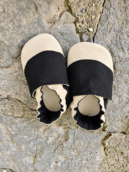 Children's Slippers Polish Hemp Barefoot Black
