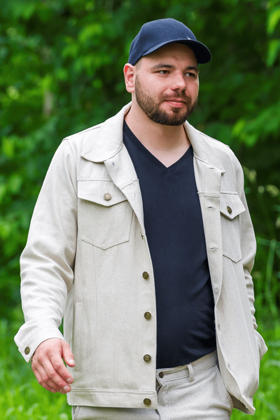 Hemp-cotton denim jacket