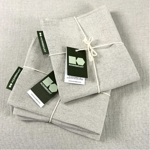 Cotton and hemp pillowcase 50x60 cm natural color