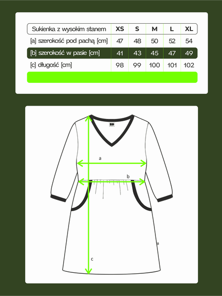 Cotton and hemp dress with black trim