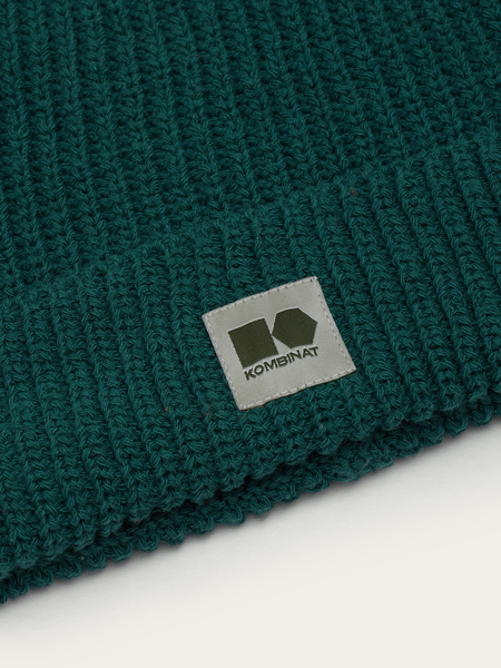 Hemp-cotton beanie (emerald green)