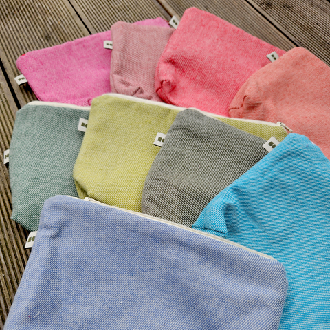 Cotton and hemp cosmetic bag