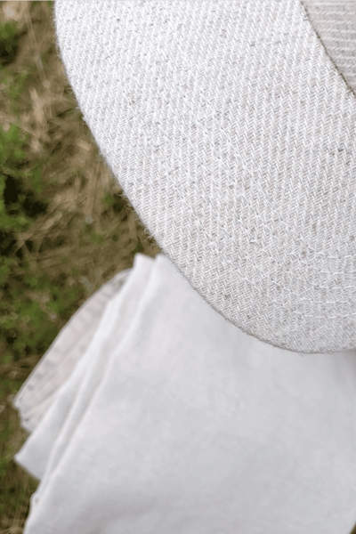NATURAL cotton-hemp fabric - TWILL weave (1 m)