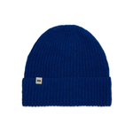 Hemp-cotton beanie with a small logo (navy blue)