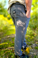 Cotton and hemp joggers, black melange