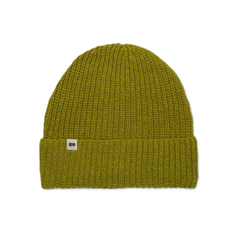 Hemp-cotton beanie with a small logo (green)