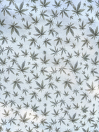 Cotton-hemp fabric PRINT “LEAVES” – PLAIN weave (3 m)