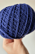 Hemp-cotton cordon (dark blue) - 100 g