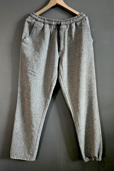 Cotton and hemp joggers, black melange